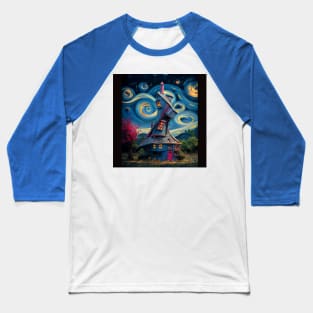 Starry Night Over The Burrow Baseball T-Shirt